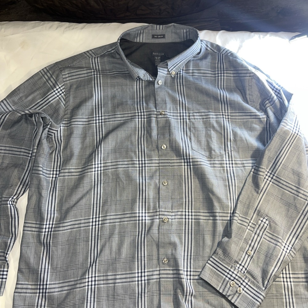 Van Heusen men's xxl 18-18 1/2 Casual Oxford Men's Dress Shirt, Long Sleeve 158
